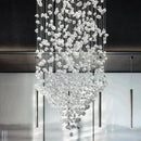 GobekUsa Crystal Chandelier: Modern Staircase LED Lighting for Hallway & Lobby