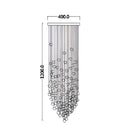 GobekUsa Crystal Chandelier: Modern Staircase LED Lighting for Hallway & Lobby