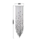 GobekUsa Crystal Chandelier: Modern Staircase LED Lighting for Hallway & Lobby