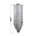GobekUsa Crystal Chandelier: Modern Staircase LED Lighting for Hallway & Lobby