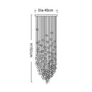 GobekUsa Crystal Chandelier: Modern Staircase & Lobby LED Lighting for Luxury Décor