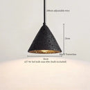 GobekUsa Black Stone LED Hanging Pendant Light for Modern Home Decor
