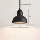GobekUsa Black Stone LED Hanging Pendant Light for Modern Home Decor