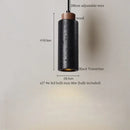 GobekUsa Black Stone LED Hanging Pendant Light for Modern Home Decor