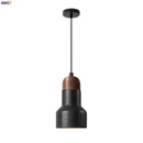 GobekUsa Black Stone LED Hanging Pendant Light for Modern Home Decor