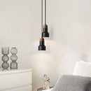 GobekUsa Black Stone LED Hanging Pendant Light for Modern Home Decor