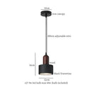 GobekUsa Black Stone LED Hanging Pendant Light for Modern Home Decor