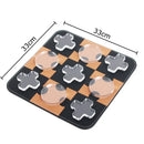 GobekUsa Acrylic Tic-Tac-Toe Chessboard Set - Geometric Art Desk Decoration with Casual Chess Pieces