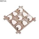 GobekUsa Acrylic Tic-Tac-Toe Chessboard Set - Geometric Art Desk Decoration with Casual Chess Pieces