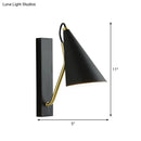 GobekUsa Modern Black Tapered Wall Lighting Fixture - Stylish Metallic Wall Mounted Lamp for Dining Room - 1 Light