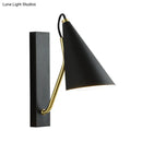 GobekUsa Modern Black Tapered Wall Lighting Fixture - Stylish Metallic Wall Mounted Lamp for Dining Room - 1 Light