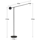 GobekUsa Black Telescopic Wall Lamp with Adjustable Arm for Living Room and Bedroom