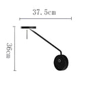 GobekUsa Black Telescopic Wall Lamp with Adjustable Arm for Living Room and Bedroom