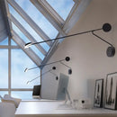 GobekUsa Black Telescopic Wall Lamp with Adjustable Arm for Living Room and Bedroom