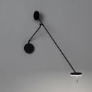 GobekUsa Black Telescopic Wall Lamp with Adjustable Arm for Living Room and Bedroom