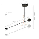 GobekUsa Black Telescopic Wall Lamp with Adjustable Arm for Living Room and Bedroom