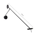 GobekUsa Black Telescopic Wall Lamp with Adjustable Arm for Living Room and Bedroom