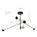 GobekUsa Black Telescopic Wall Lamp with Adjustable Arm for Living Room and Bedroom