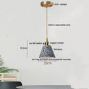 GobekUsa Black Terrazzo LED Pendant Lamp for Dining Living Room Staircase