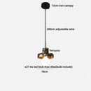 GobekUsa Black Terrazzo LED Pendant Lamp for Dining Living Room Staircase