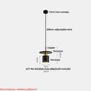 GobekUsa Black Terrazzo LED Pendant Lamp for Dining Living Room Staircase