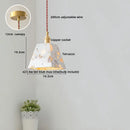 GobekUsa Black Terrazzo LED Pendant Lamp for Dining Living Room Staircase