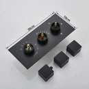 GobekUsa Black Thermostatic Waterfall Rainfall Shower Faucet with Handshower