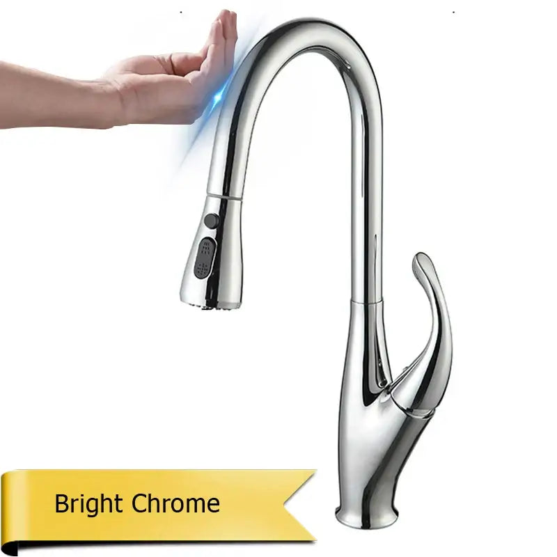GobekUsa Black Touch Sensor Kitchen Faucet: Pull Out, Sensitive Control, Mixer Tap, photo 11 of 14