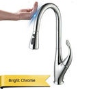 GobekUsa Black Touch Sensor Kitchen Faucet: Pull Out, Sensitive Control, Mixer Tap