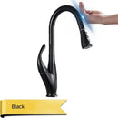GobekUsa Black Touch Sensor Kitchen Faucet: Pull Out, Sensitive Control, Mixer Tap