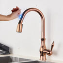 GobekUsa Black Touch Sensor Kitchen Faucet: Pull Out, Sensitive Control, Mixer Tap
