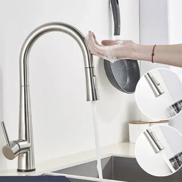 GobekUsa Black Touch Sensor Kitchen Faucet: Pull Out, Sensitive Control, Mixer Tap, photo 10 of 14