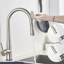 GobekUsa Black Touch Sensor Kitchen Faucet: Pull Out, Sensitive Control, Mixer Tap