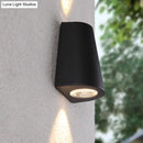 GobekUsa Modern Trapezoid LED Wall Sconce in Black - Metallic Garden Wall Light