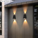GobekUsa Modern Trapezoid LED Wall Sconce in Black - Metallic Garden Wall Light