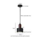 GobekUsa Black Travertine Pendant Light: Nordic Modern LED Hanging Lamp for Living Room & Bedroom