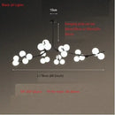 GobekUsa Glass Balls Tree Branches Chandelier, Nordic LED Ceiling Light