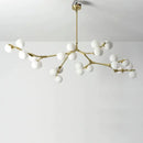 GobekUsa Glass Balls Tree Branches Chandelier, Nordic LED Ceiling Light
