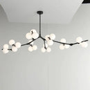 GobekUsa Glass Balls Tree Branches Chandelier, Nordic LED Ceiling Light