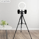 GobekUsa Modern Metal LED Vanity Lamp with USB and Round Shade - Black Tripod Design