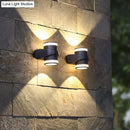 GobekUsa Contemporary Black LED Wall Lighting: Tubular Metal Wall Washer Sconce for Backyard