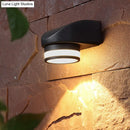 GobekUsa Contemporary Black LED Wall Lighting: Tubular Metal Wall Washer Sconce for Backyard