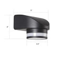 GobekUsa Contemporary Black LED Wall Lighting: Tubular Metal Wall Washer Sconce for Backyard