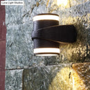GobekUsa Contemporary Black LED Wall Lighting: Tubular Metal Wall Washer Sconce for Backyard