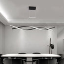 GobekUsa Modern Black Twist LED Pendant Light with Aluminum Chandelier Design - Perfect for Restaurants