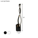GobekUsa Minimalistic Metal LED Stairway Sconce in Warm/White Light - Black/White
