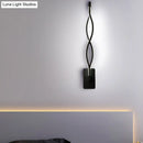 GobekUsa Minimalistic Metal LED Stairway Sconce in Warm/White Light - Black/White
