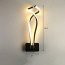 GobekUsa Art Deco Twisting LED Wall Sconce: Metal Edition for Bedroom Lighting
