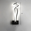 GobekUsa Art Deco Twisting LED Wall Sconce: Metal Edition for Bedroom Lighting