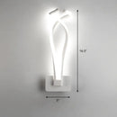 GobekUsa Art Deco Twisting LED Wall Sconce: Metal Edition for Bedroom Lighting